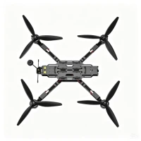 18 Inch Fiber Optic Version Heavy Lift FPV Quadcopter, 12S High Payload Long Endurance Cargo Drone
