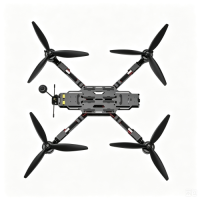 18 Inch Fiber Optic Version Heavy Lift FPV Quadcopter, 12S High Payload Long Endurance Cargo Drone